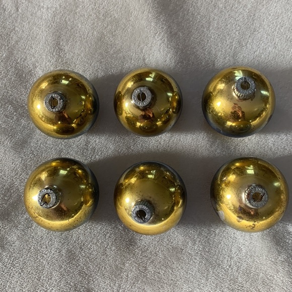 Vintage Shiny Brite Ombré Christmas ornaments Gold Silver Blue - Picture 16 of 16